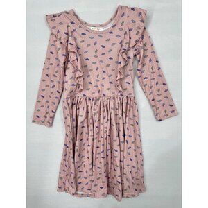 DotDotSmile Girls Dress Size 7 Ruffle Long Sleeves Bats Print New with Tags